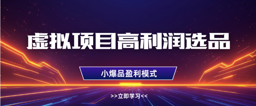 淘宝虚拟店铺高利润玩法,高客单选品技巧,单店月入1W+-91搞钱